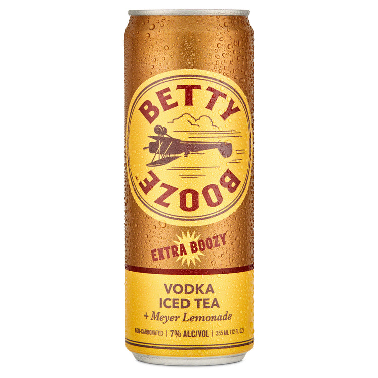 Can of Betty Boozie Vodka Iced Tea on a white background