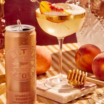 Betty Booze Sparkling Bourbon with Peach Honey Mint