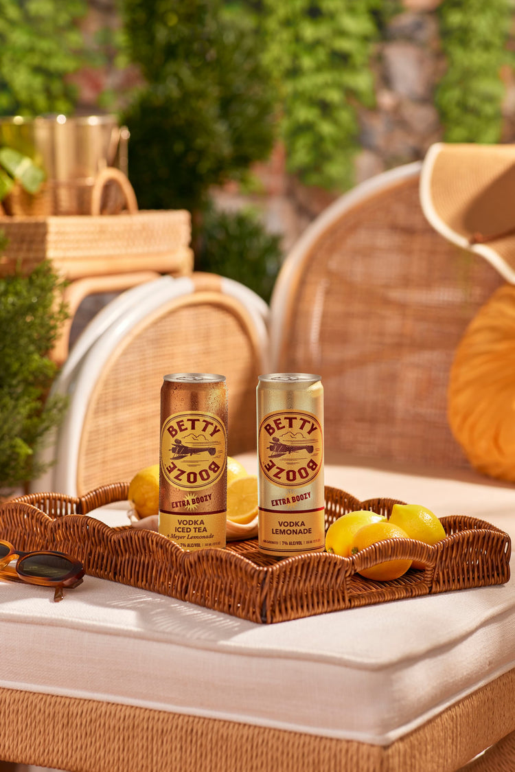 Betty Booze Vodka Iced Tea & Vodka Lemonade on a table